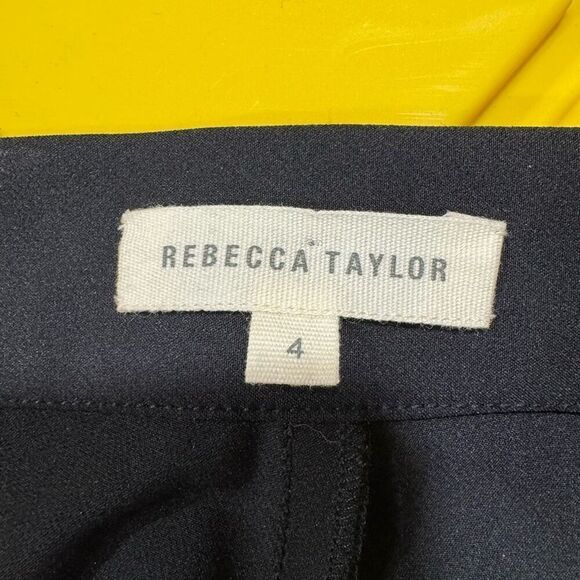 Rebecca Taylor Ava Tech Pants Women's Size 4 Black Slim Fit Classy EUC - Picture 6 of 8